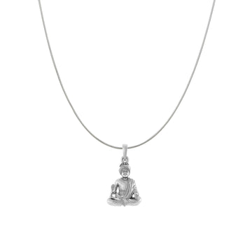 Akshat Sapphire Sterling Silver (92.5% purity) God Swaminarayan Chain Pendant (Pendant with Snake Chain) for Men & Women Pure Silver Swaminarayan Chain Locket for Good Health & Wealth