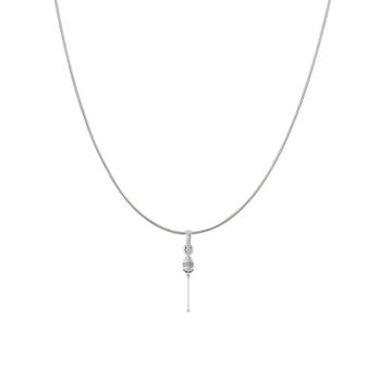 Spiritual Vel Pandel Pure Silver 92.5% purity Chain pendant by Akshat Sapphire Vel Pandel Pendant (Pendant with Snake Chain-18 inches)