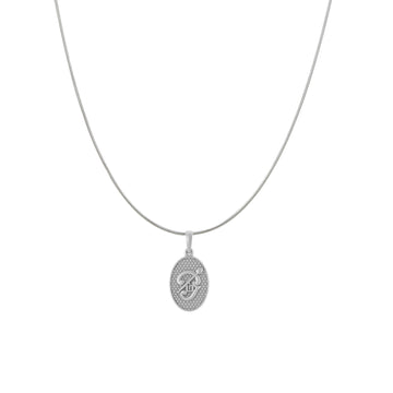 Spiritual Tamil OM Pure Silver 92.5% purity Chain pendant by Akshat Sapphire for Men & Women (Pendant with Snake Chain-18 inches)