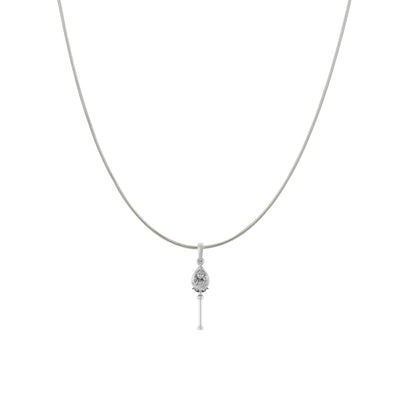 God Kartikeya Pure Silver 92.5% purity Chain pendant by Murugan Pendant (Pendant with Snake Chain-18 inches)