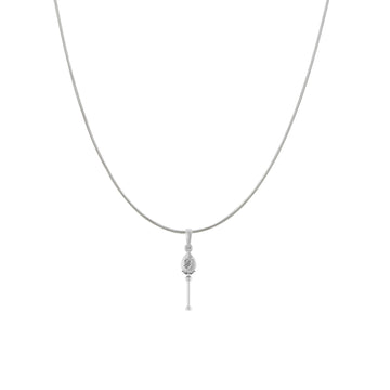 God Kartikeya Pure Silver 92.5% purity Chain pendant by Akshat Sapphire Murugan Pendant (Pendant with Snake Chain-18 inches)