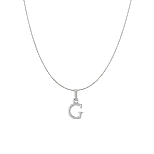 Akshat Sapphire Sterling Silver (92.5% purity) precious Name alphabet chain pendant (Pendnat with snake chain) pure silver designer alphabet chain locket