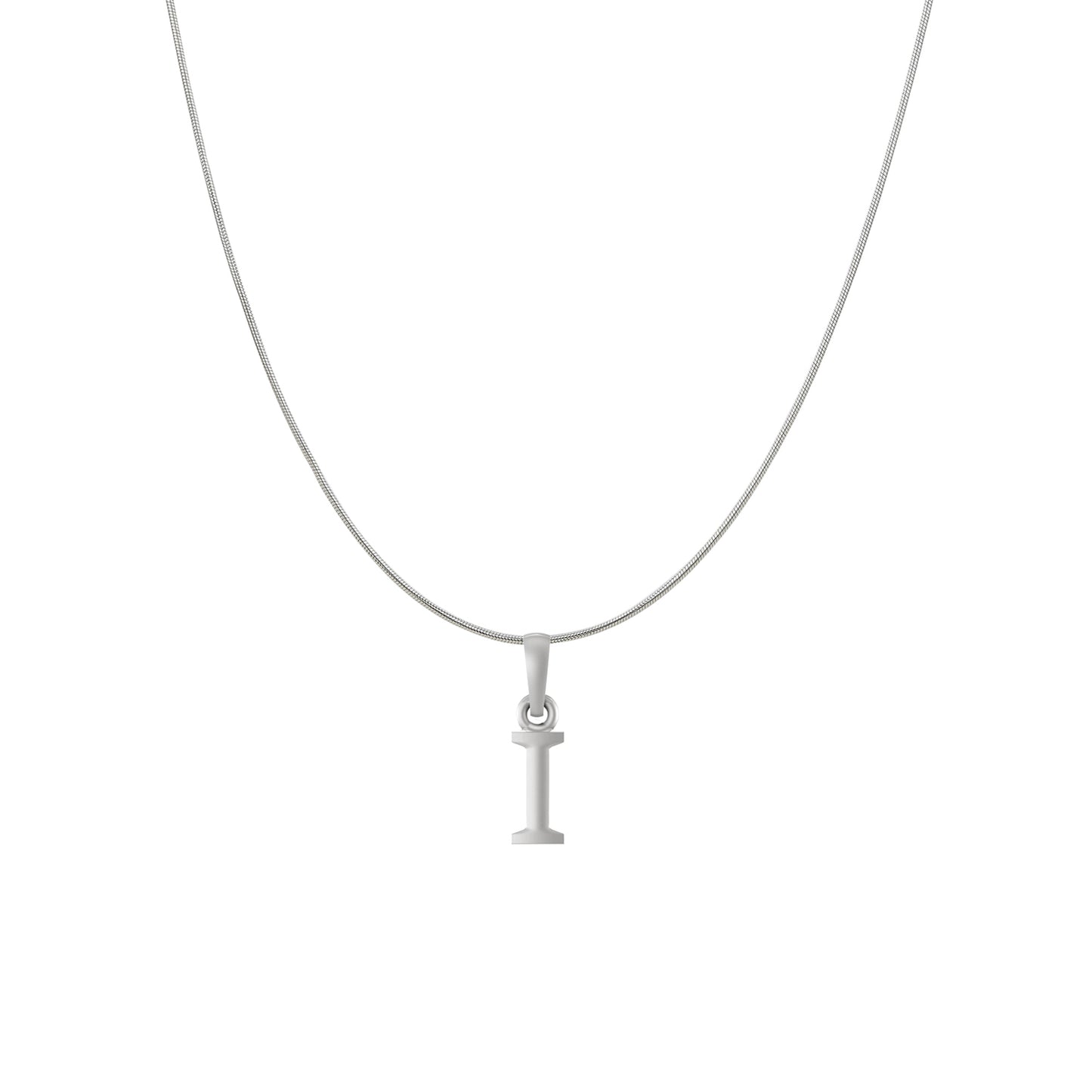 Akshat Sapphire Sterling Silver (92.5% purity) precious Name alphabet chain pendant (Pendnat with snake chain) pure silver designer alphabet chain locket