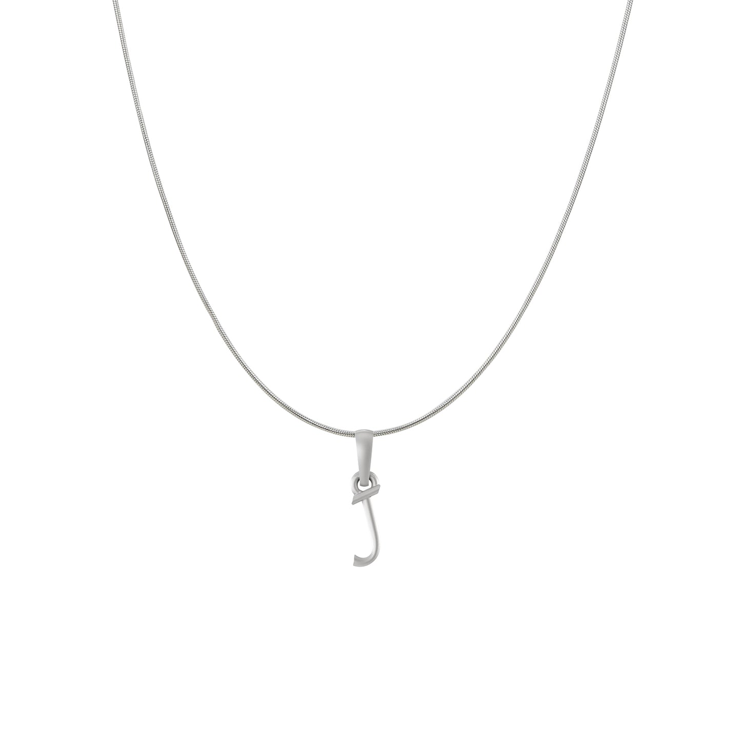 Akshat Sapphire Sterling Silver (92.5% purity) precious Name alphabet chain pendant (Pendnat with snake chain) pure silver designer alphabet chain locket