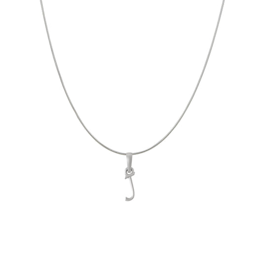 Akshat Sapphire Sterling Silver (92.5% purity) precious Name alphabet chain pendant (Pendnat with snake chain) pure silver designer alphabet chain locket