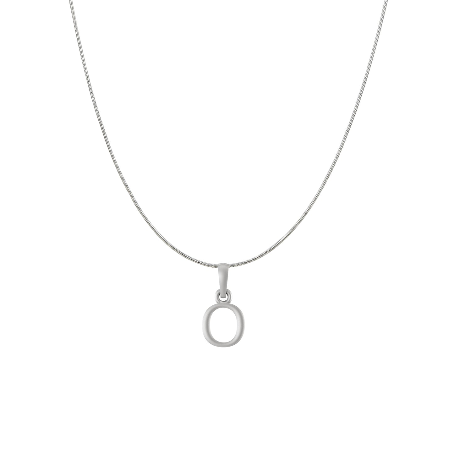 Akshat Sapphire Sterling Silver (92.5% purity) precious Name alphabet chain pendant (Pendnat with snake chain) pure silver designer alphabet chain locket