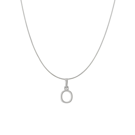 Akshat Sapphire Sterling Silver (92.5% purity) precious Name alphabet chain pendant (Pendnat with snake chain) pure silver designer alphabet chain locket