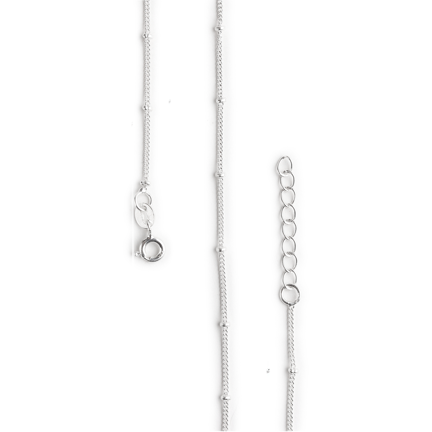 92.5% Pure Silver Rhodium Plated Plain Ball Anklet For Girls & Womens Chandi Ki Payal