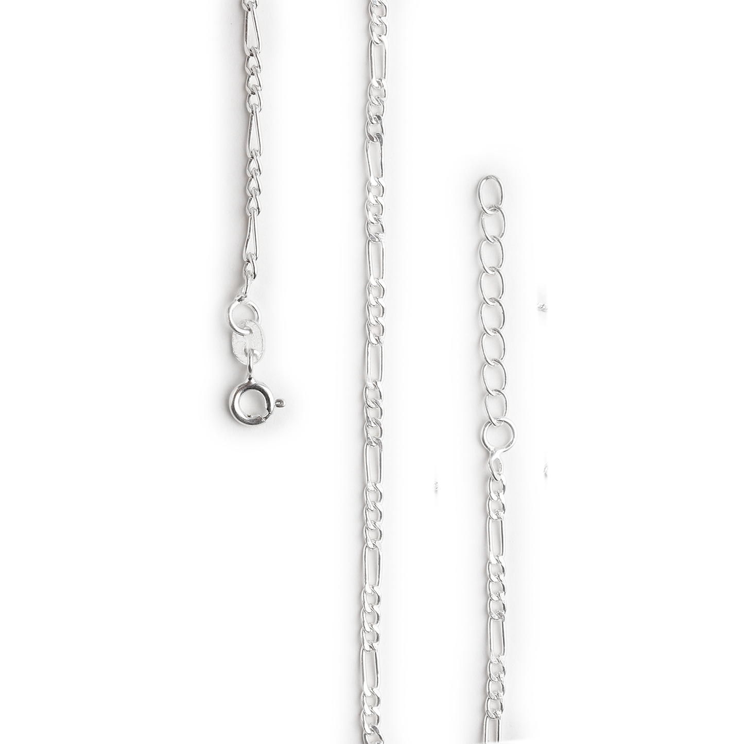 92.5% Pure Silver Rhodium Plated Chain Figaro Anklet For Girls & Womens Chandi Ki Payal