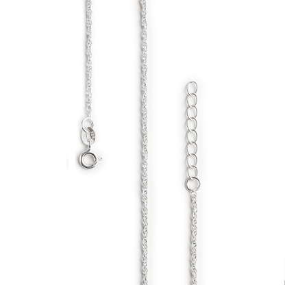 92.5% Pure Silver Rhodium Plated Plain Rope Anklet For Girls & Womens Chandi Ki Payal