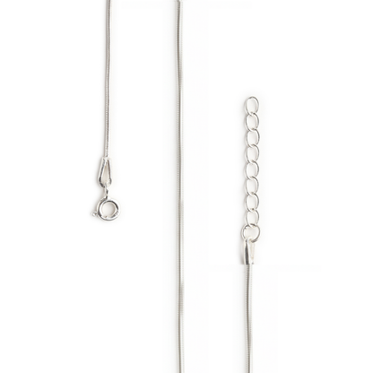 92.5% Pure Silver Rhodium Plated Plain Snake Anklet For Girls & Womens Chandi Ki Payal