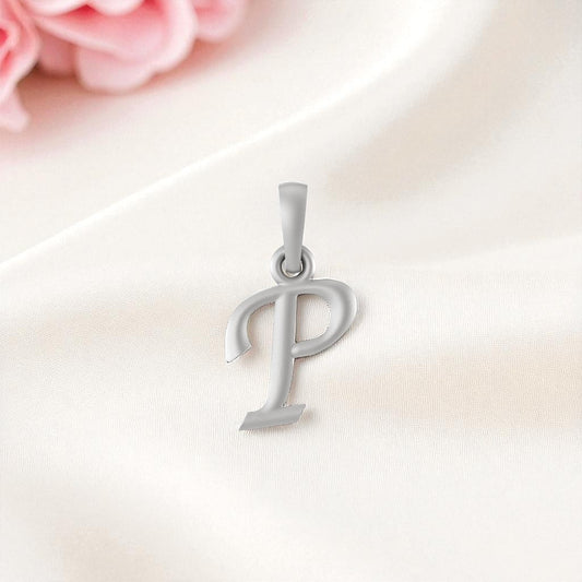 Akshat Sapphire Sterling Silver (92.5% purity) precious Name pendant pure silver designer alphabet locket