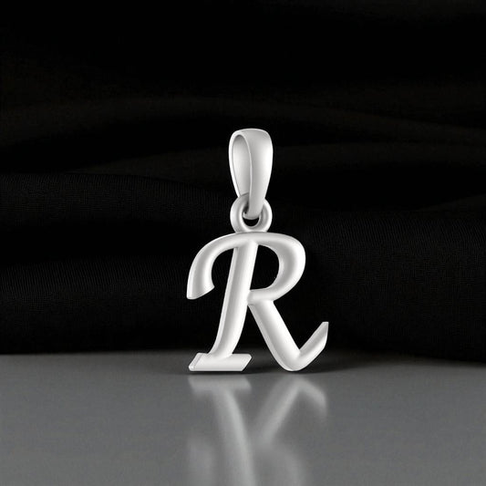 92.5% Pure Sterling Silver Precious Name Alphabet Pendant For Kids And Girls