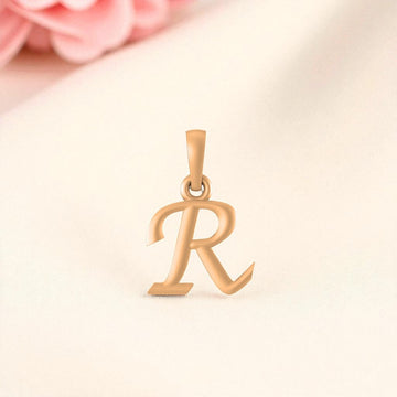 22 CT Gold Plated Silver (92.5% purity) precious and designer Name Alphabet Pendant by Akshat Sapphire For Men and women