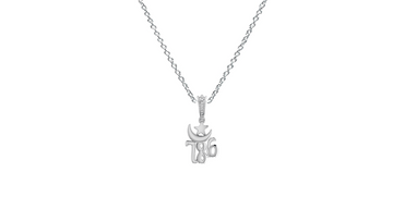 Religious and lucky 786 Chain Pendant (Pendant with Anchor Chain-22 inches) for Men and women Pure Silver Muslim spiritual 786 Chain Locket for Good Luck, Health & Wealth Akshat Sapphire