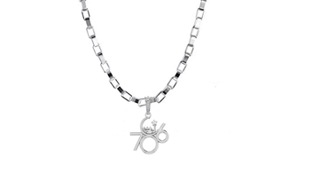 Religious and lucky 786 Chain Pendant (Pendant with Box Chain-22 inches) for Men and women Pure Silver Muslim spiritual 786 Chain Locket for Good Luck, Health & Wealth Akshat Sapphire
