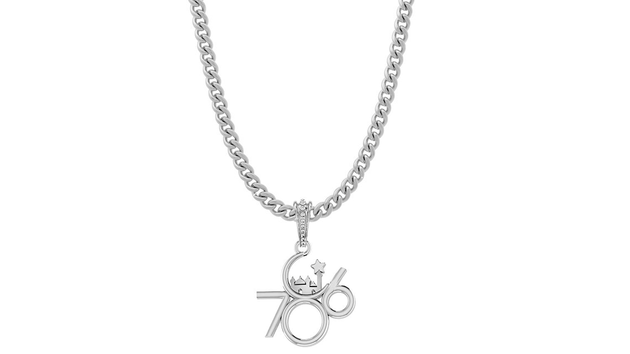 Religious and lucky 786 Chain Pendant (Pendant with Curb Chain-22 inches) for Men and women Pure Silver Muslim spiritual 786 Chain Locket for Good Luck, Health & Wealth Akshat Sapphire