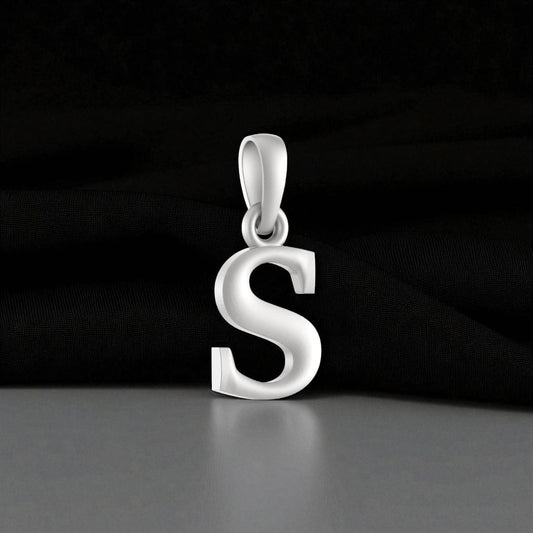 92.5% Pure Sterling Silver Precious Name Alphabet Pendant For Kids And Girls