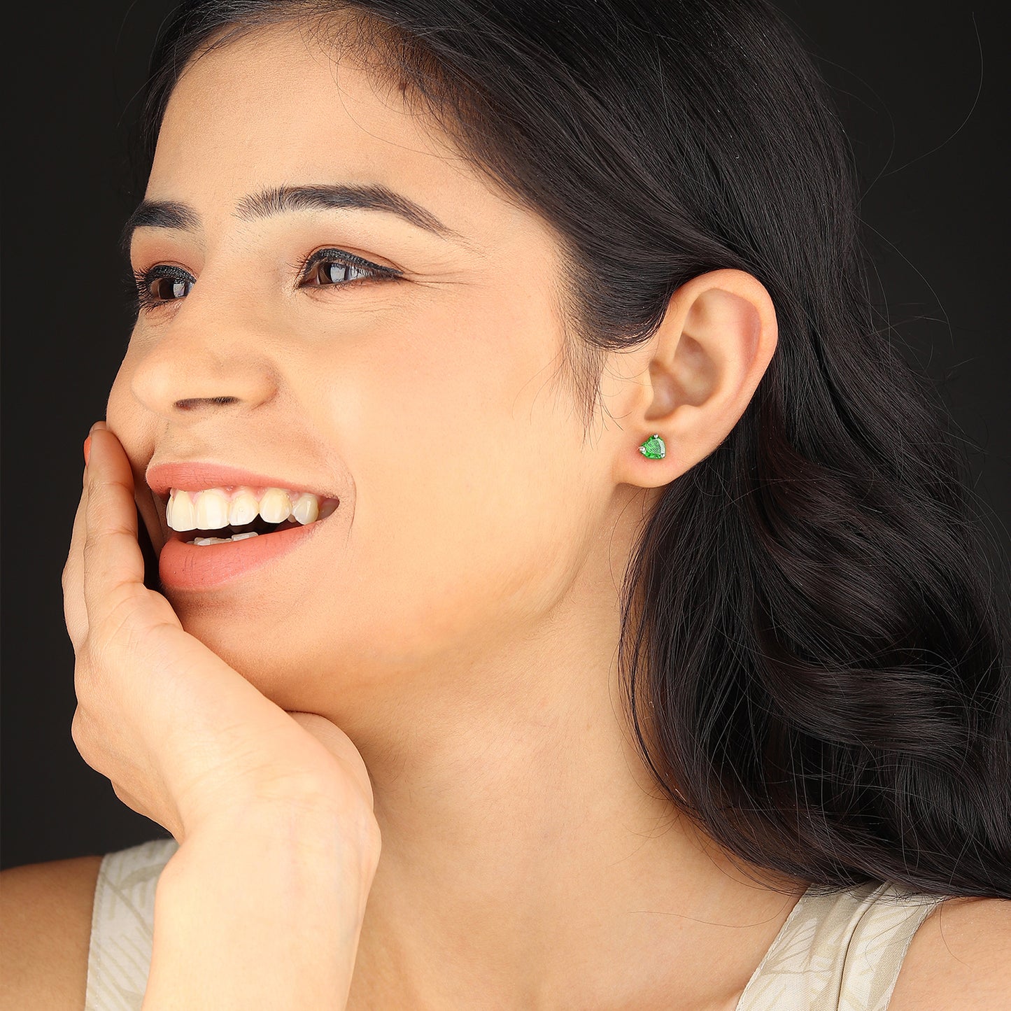 Pure Sterling Silver (92.5% purity)Precious, Beautiful and Designer Stud Earrings with cubic zirconia (AD) stones for Girls and Women