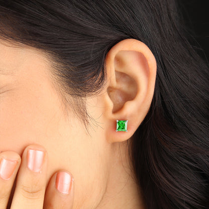 Pure Sterling Silver (92.5% purity)Precious, Beautiful and Designer Stud Earrings with cubic zirconia (AD) stones for Girls and Women