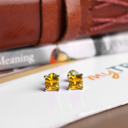 Pure Sterling Silver (92.5% purity)Precious, Beautiful and Designer Stud Earrings with cubic zirconia (AD) stones for Girls and Women