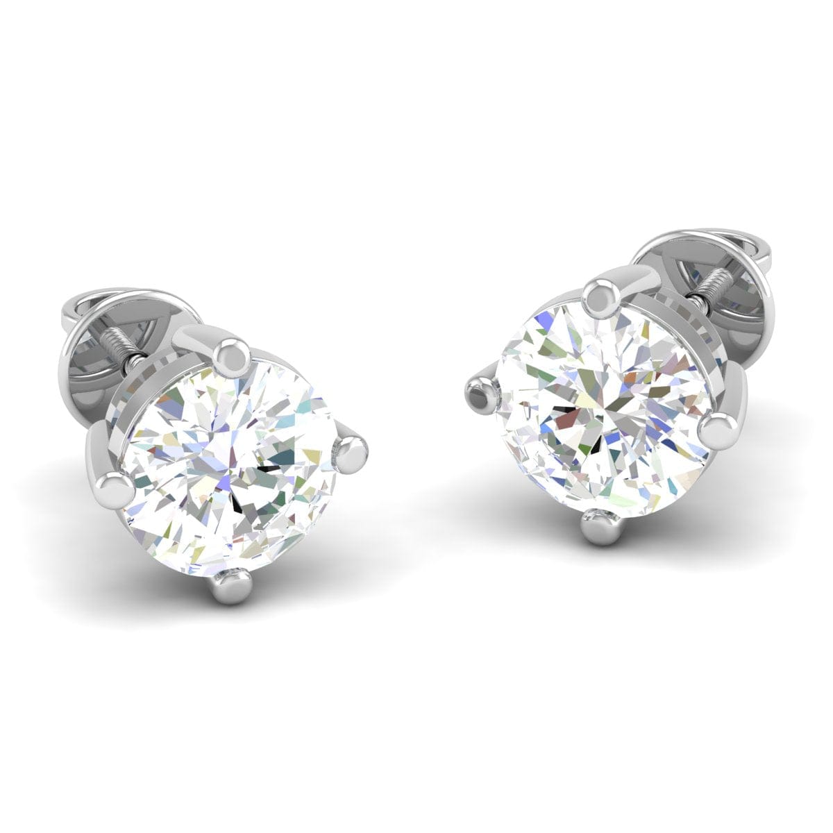 Pure Sterling Silver (92.5% purity)Precious, Beautiful and Designer Stud Earrings with cubic zirconia (AD) stones for Girls and Women