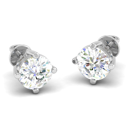 Pure Sterling Silver (92.5% purity)Precious, Beautiful and Designer Stud Earrings with cubic zirconia (AD) stones for Girls and Women
