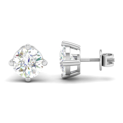 Pure Sterling Silver (92.5% purity)Precious, Beautiful and Designer Stud Earrings with cubic zirconia (AD) stones for Girls and Women