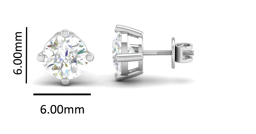 Pure Sterling Silver (92.5% purity)Precious, Beautiful and Designer Stud Earrings with cubic zirconia (AD) stones for Girls and Women