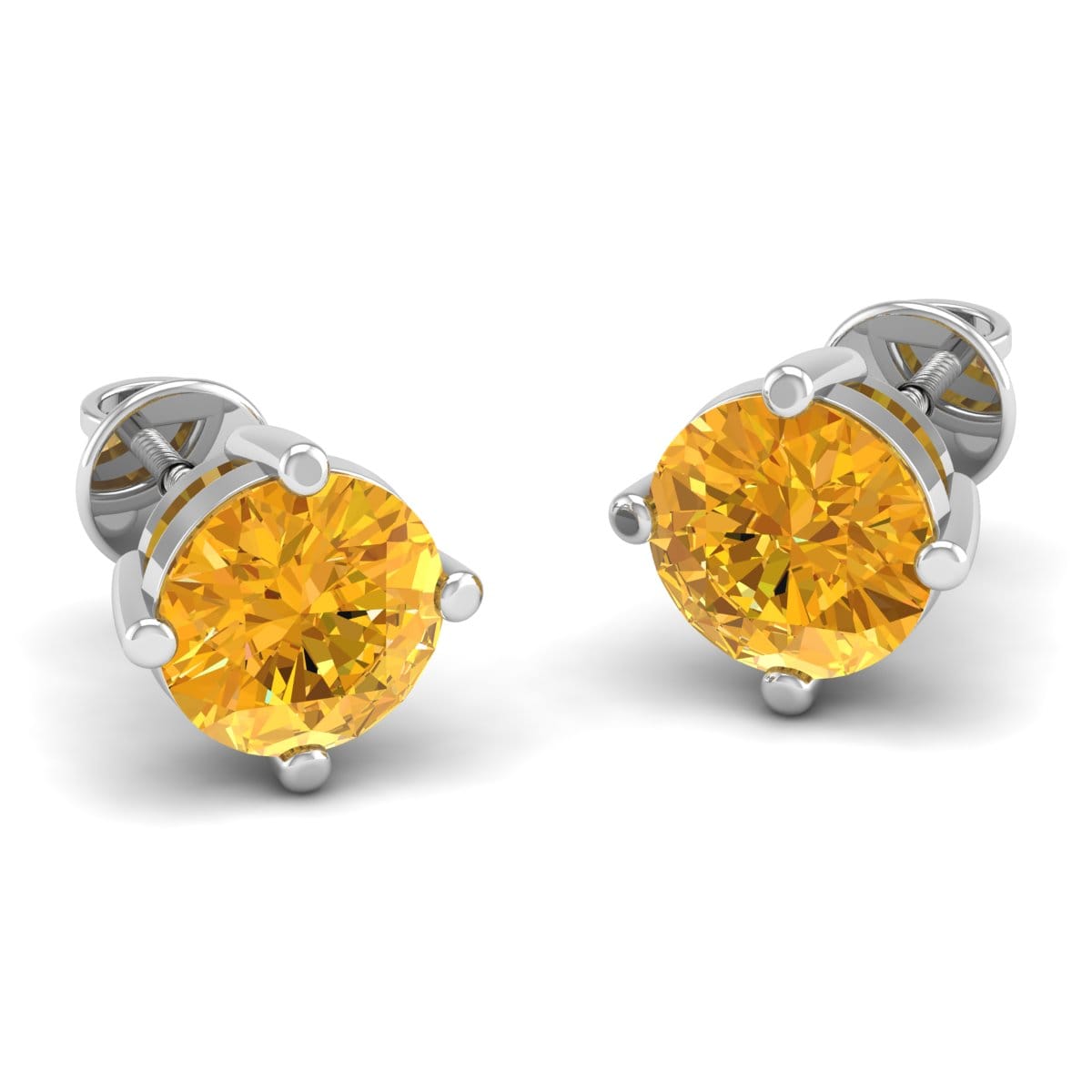 Pure Sterling Silver (92.5% purity)Precious, Beautiful and Designer Stud Earrings with cubic zirconia (AD) stones for Girls and Women