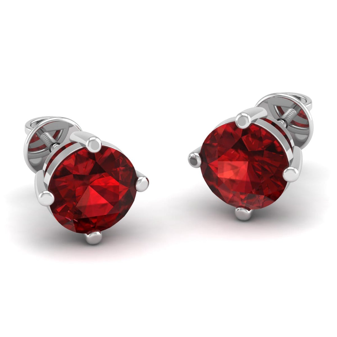 Sterling Silver Stud Earrings for Women by Akshat Sapphire 92.5 Silver Rhodium Plated S10009