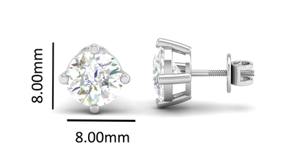 Pure Sterling Silver (92.5% purity)Precious, Beautiful and Designer Stud Earrings with cubic zirconia (AD) stones for Girls and Women
