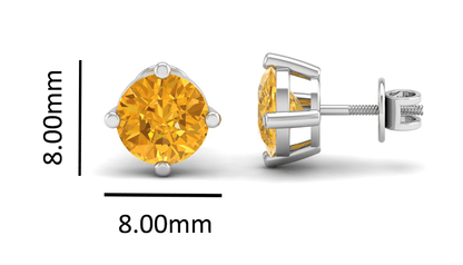 Pure Sterling Silver (92.5% purity)Precious, Beautiful and Designer Stud Earrings with cubic zirconia (AD) stones for Girls and Women