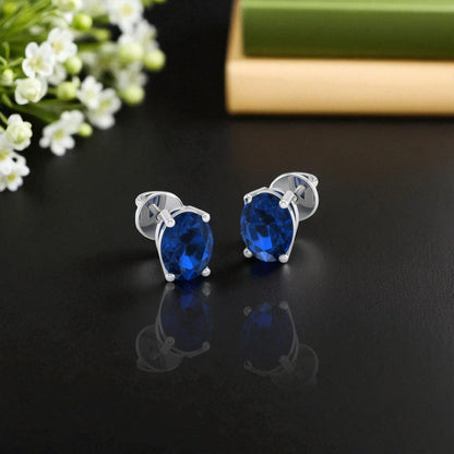 Pure Sterling Silver (92.5% purity)Precious, Beautiful and Designer Stud Earrings with cubic zirconia (AD) stones for Girls and Women