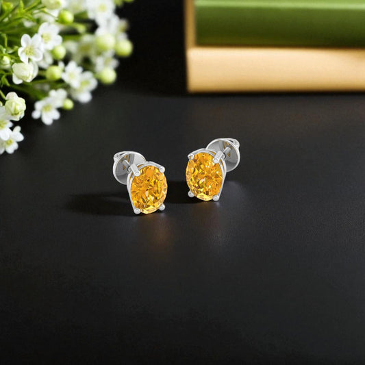 Pure Sterling Silver (92.5% purity)Precious, Beautiful and Designer Stud Earrings with cubic zirconia (AD) stones for Girls and Women