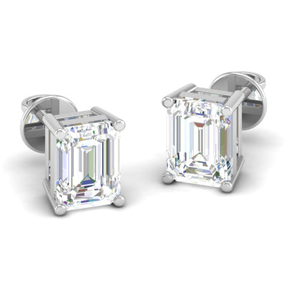 Pure Sterling Silver (92.5% purity)Precious, Beautiful and Designer Stud Earrings with cubic zirconia (AD) stones for Girls and Women