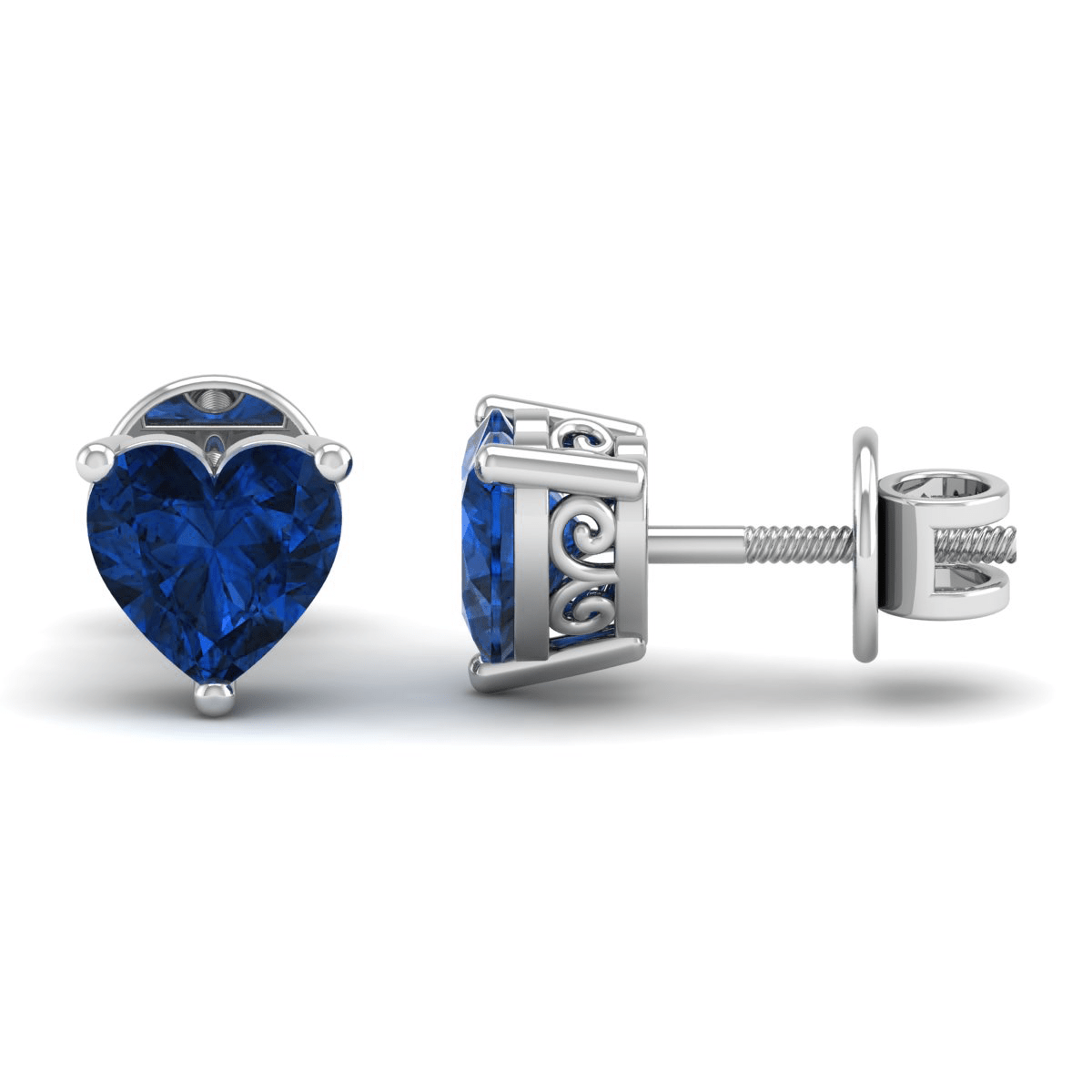 Pure Sterling Silver (92.5% purity)Precious, Beautiful and Designer Stud Earrings with cubic zirconia (AD) stones for Girls and Women