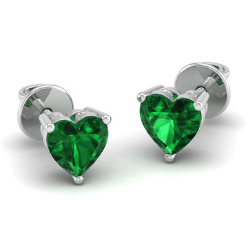 Akshat Sapphire Sterling Silver (92.5% purity) Precious Stud Earrings for Girls and Women Pure Silver Beautiful and Designer studs earring with cubic zirconia (AD) stones (8mm × 8mm)