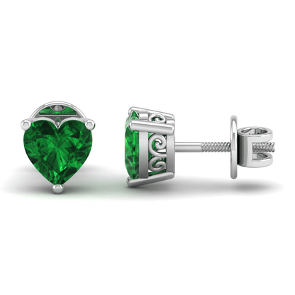 Pure Sterling Silver (92.5% purity)Precious, Beautiful and Designer Stud Earrings with cubic zirconia (AD) stones for Girls and Women
