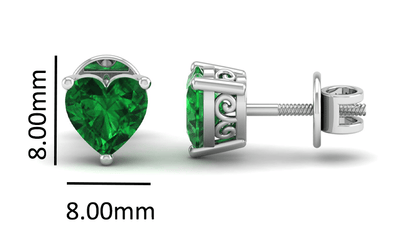 Pure Sterling Silver (92.5% purity)Precious, Beautiful and Designer Stud Earrings with cubic zirconia (AD) stones for Girls and Women