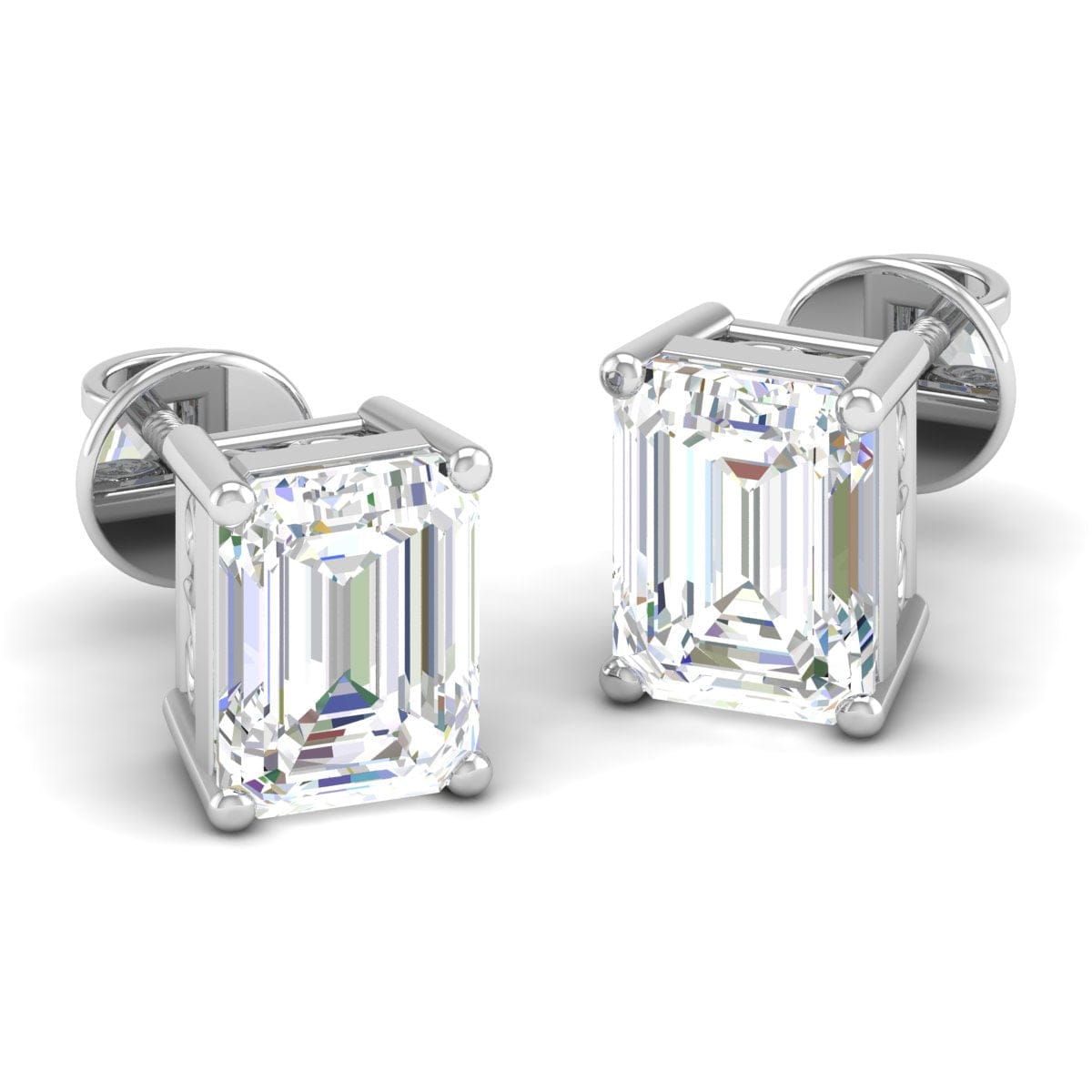 Akshat Sapphire Sterling Silver (92.5% purity) Precious Stud Earrings for Girls and Women Pure Silver Beautiful and Designer studs earring with cubic zirconia (AD) stones (8mm × 6mm)