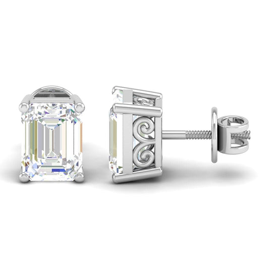 Akshat Sapphire Sterling Silver (92.5% purity) Precious Stud Earrings for Girls and Women Pure Silver Beautiful and Designer studs earring with cubic zirconia (AD) stones (8mm × 6mm)