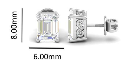 Pure Sterling Silver (92.5% purity)Precious, Beautiful and Designer Stud Earrings with cubic zirconia (AD) stones for Girls and Women