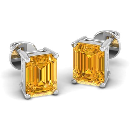 Pure Sterling Silver (92.5% purity)Precious, Beautiful and Designer Stud Earrings with cubic zirconia (AD) stones for Girls and Women