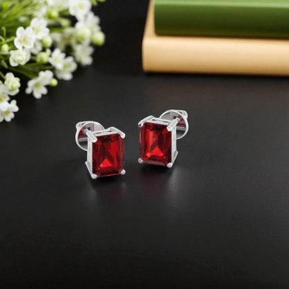 Pure Sterling Silver (92.5% purity)Precious, Beautiful and Designer Stud Earrings with cubic zirconia (AD) stones for Girls and Women