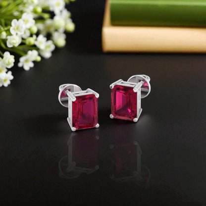 Pure Sterling Silver (92.5% purity)Precious, Beautiful and Designer Stud Earrings with cubic zirconia (AD) stones for Girls and Women