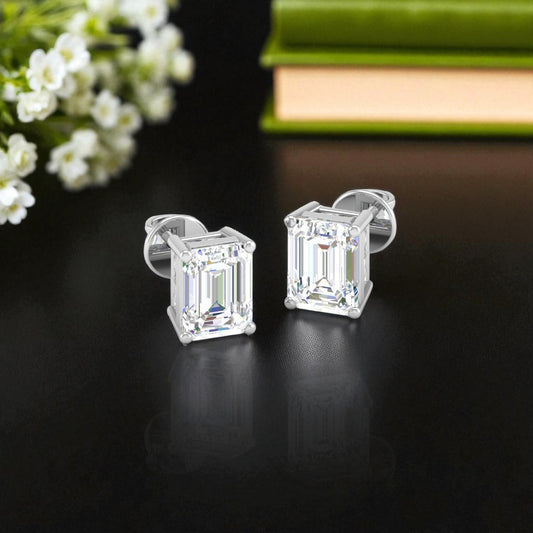 Pure Sterling Silver (92.5% purity)Precious, Beautiful and Designer Stud Earrings with cubic zirconia (AD) stones for Girls and Women