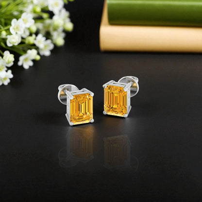 Pure Sterling Silver (92.5% purity)Precious, Beautiful and Designer Stud Earrings with cubic zirconia (AD) stones for Girls and Women