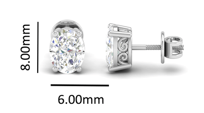 Pure Sterling Silver (92.5% purity)Precious, Beautiful and Designer Stud Earrings with cubic zirconia (AD) stones for Girls and Women