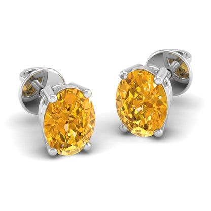 Pure Sterling Silver (92.5% purity)Precious, Beautiful and Designer Stud Earrings with cubic zirconia (AD) stones for Girls and Women